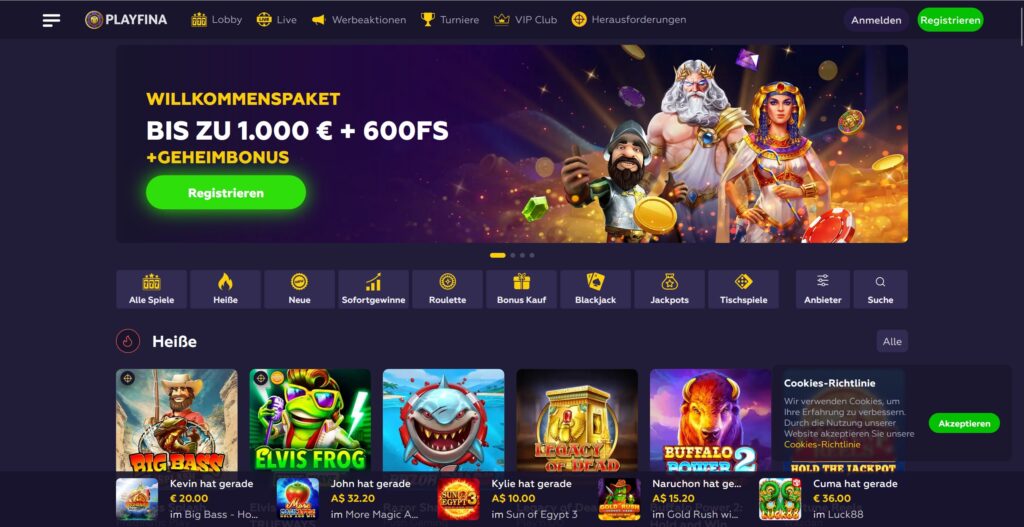 playfina casino startseite