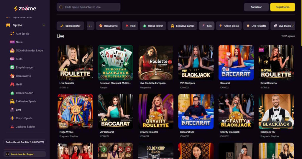 zoome live casino