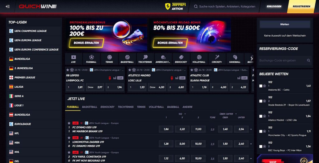 Quickwin Casino Sportwetten